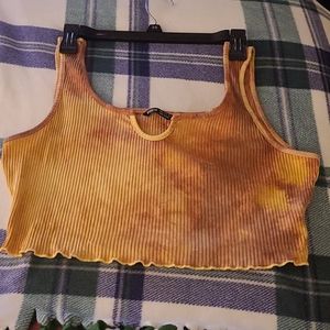 Cropped Mustard Tank Top